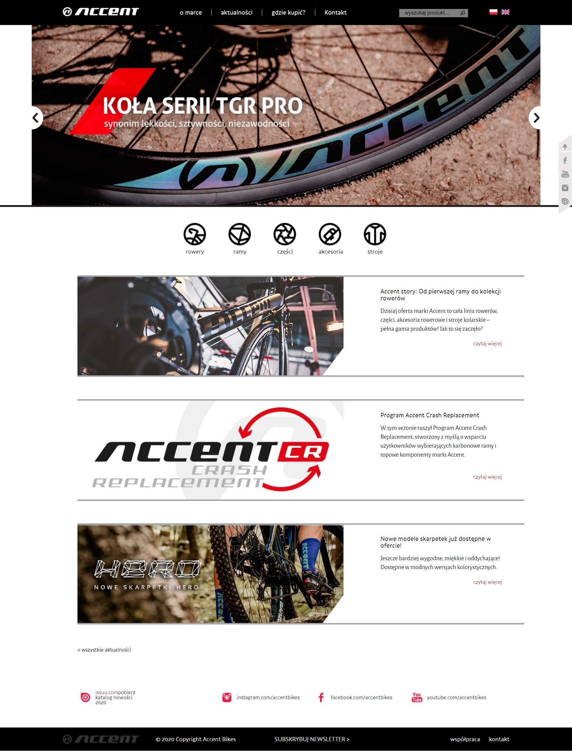 Katalog produktów dla Accent Bikes