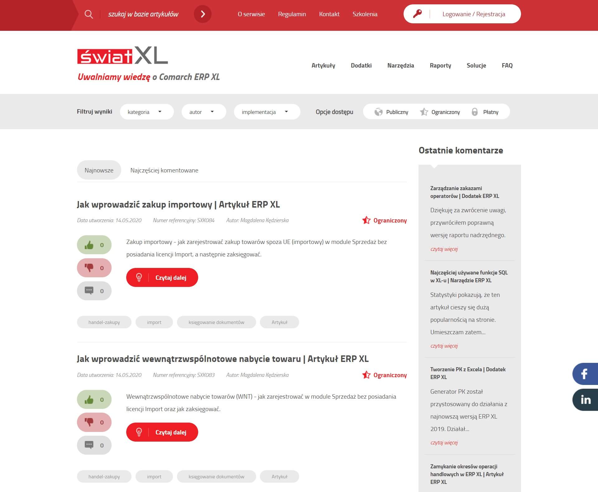 Serwis internetowy dla Świat XL